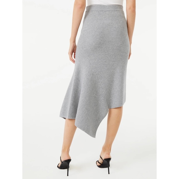 NEW WOMEN'S Grey 2 piece Sweater Set Skirt w Sweater XL 16-18 - Picture 4 of 17